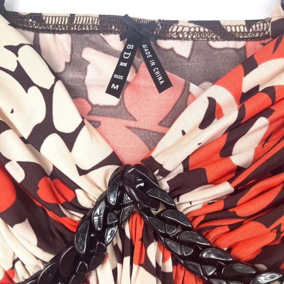 NWOT SD II MAXI FLORAL DRESS WITH accent straps M - Picture 5 of 13
